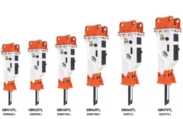 GB T-Series Hydraulic Breakers